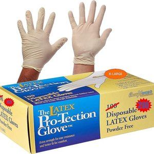 Comfitwear 200 Disposable Latex Gloves, Powder Free Size X-Large